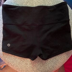 Black lululemon spandex shorts